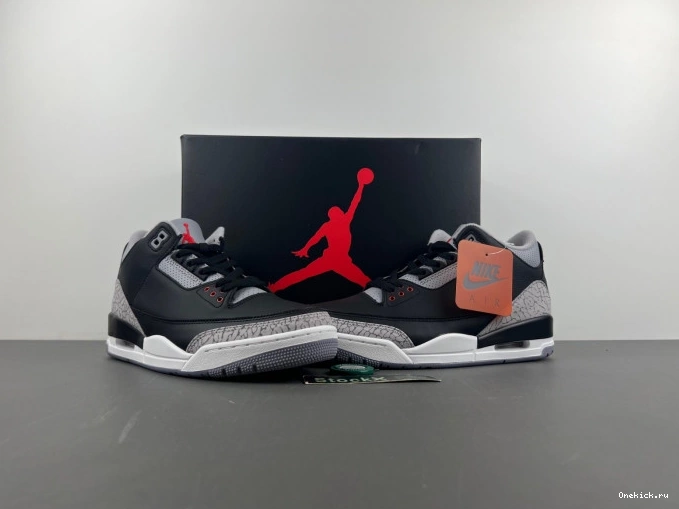 One Kick Black Cement Air Jordan 3 DN3707-010 0716